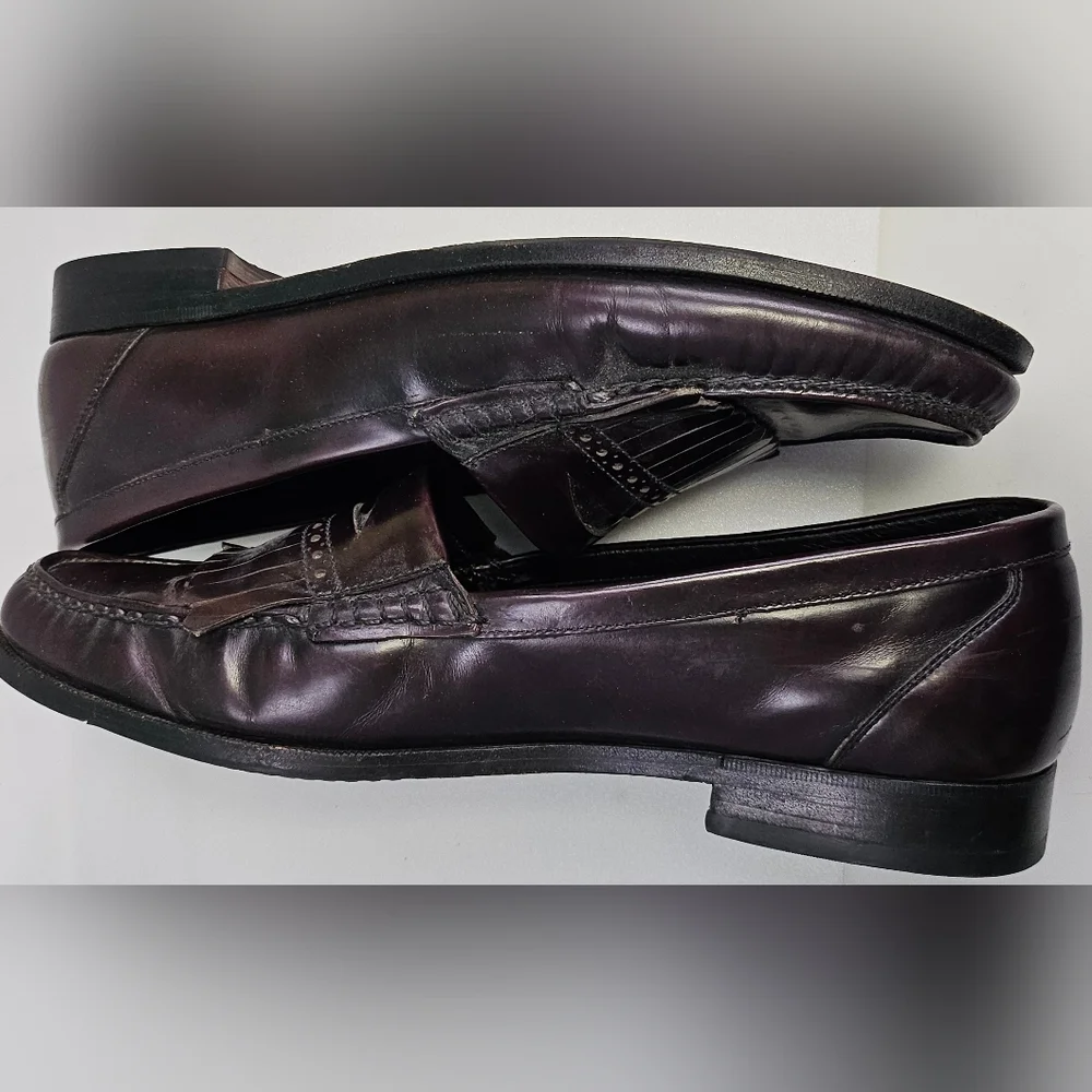 Florsheim Designer Collection Burgundy Loafer Mens‎ Size 12 D Slip On Leather